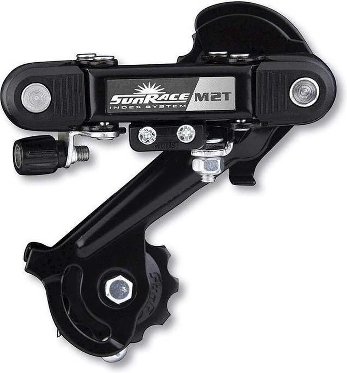 Achterderailleur Sunrace RDM2T 6/7V korte kooi - directe montage (oog)