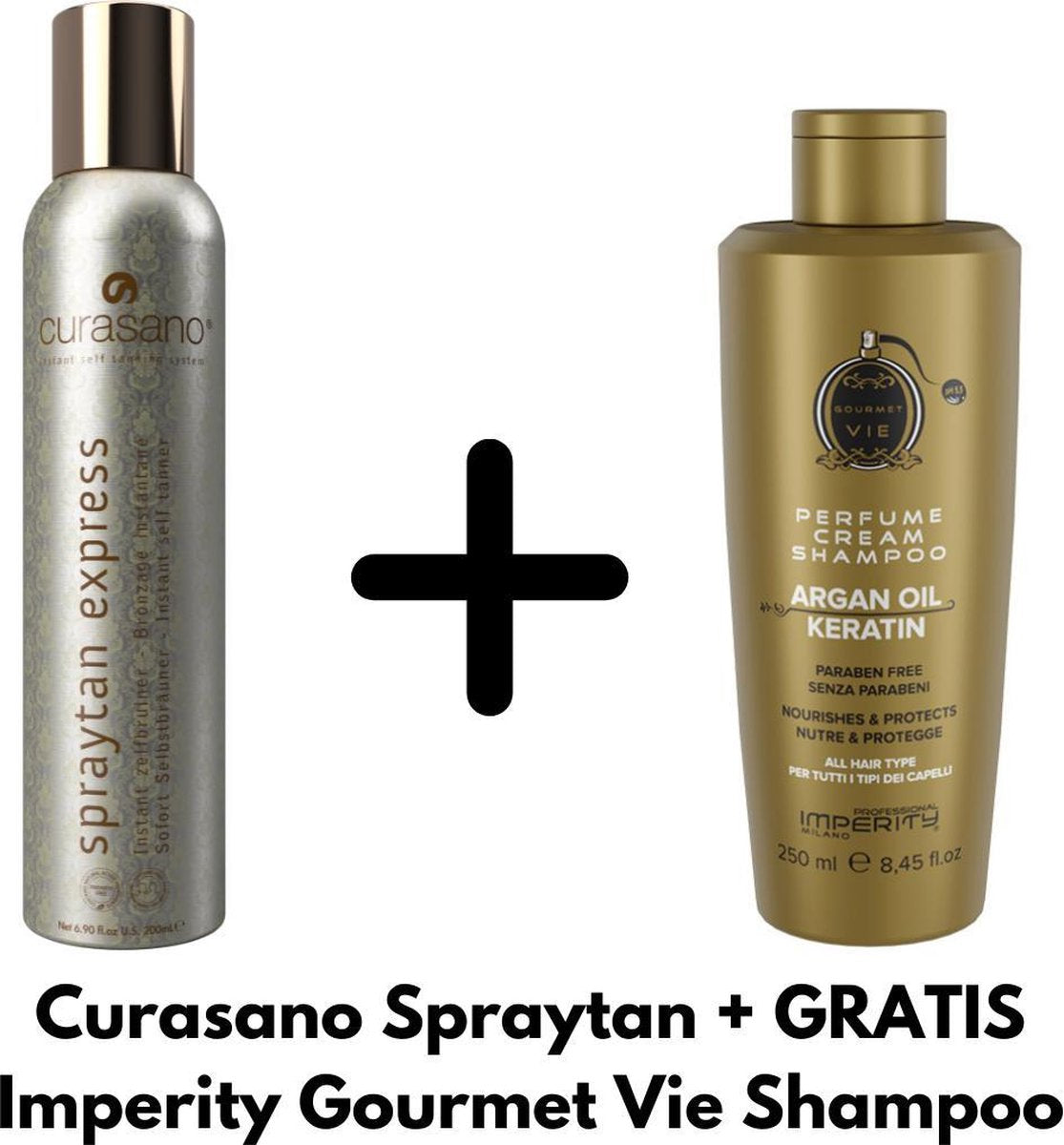 Curasano Spray Tan - Tanning Spray - 200ml + Gratis Imperity Gourmet Vie Shampoo
