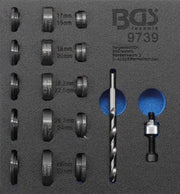 BGS Tooltray Perforeer set voor parkeersensoren Ø 17 - 32 mm