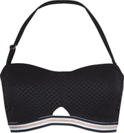 LingaDore - Structured Black Bandeau Bikini-Top - maat 38 - Zwart