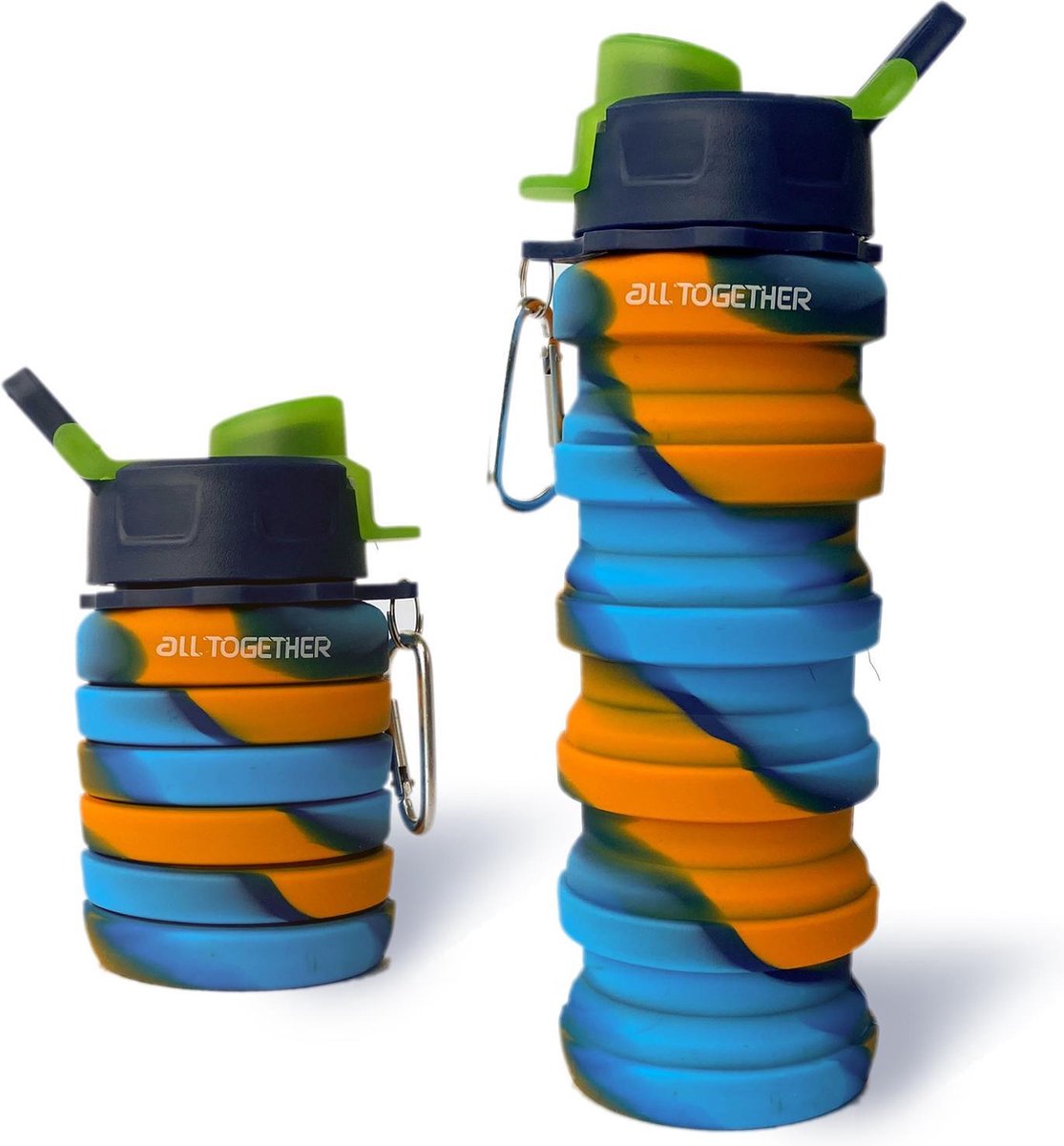 Waterfles Opvouwbaar - Drinkfles - Opvouwbare Drinkfles - Drinkfles Volwassenen -Sportbidon - Bidon - Silicone - All Together ®