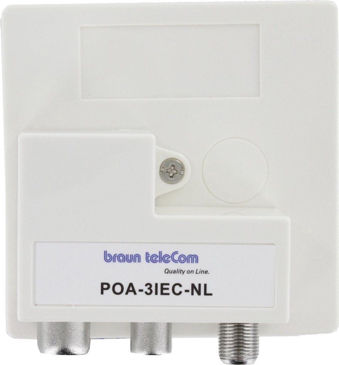 Braun Telecom RTV data splitter POA 3 IEC-NL met 3 uitgangen - 5-2000 MHz (Ziggo)