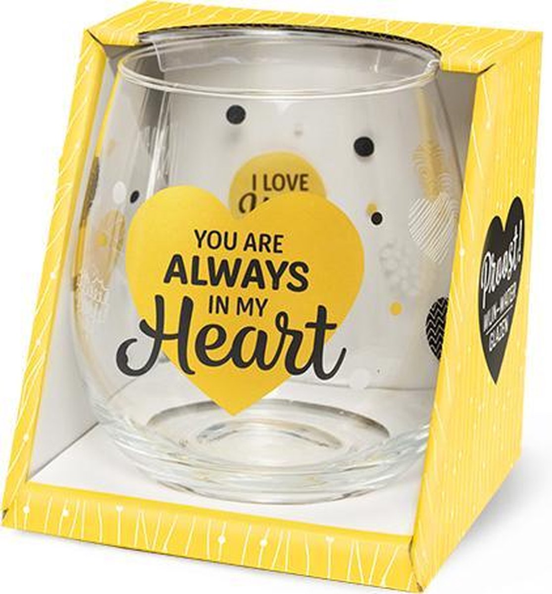 Wijn - Waterglas In my Heart Valentijn
