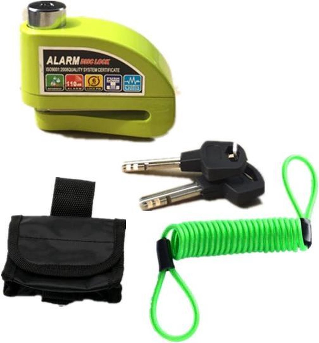 Schijfremslot - Motor - Scooter -  Padlock - Motorslot - Remschijfslot - Remschijf Schijfrem Slot Scooterslot - Fluor