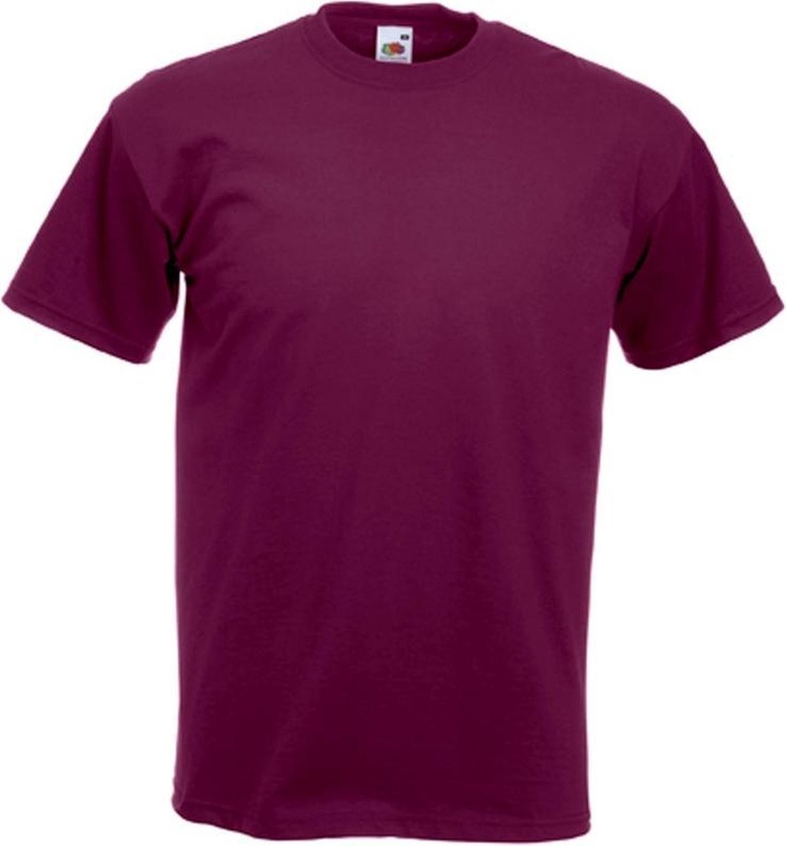 Set van 3x stuks grote maten basic bordeaux rode t-shirt voor heren - voordelige katoenen shirts - Regular fit