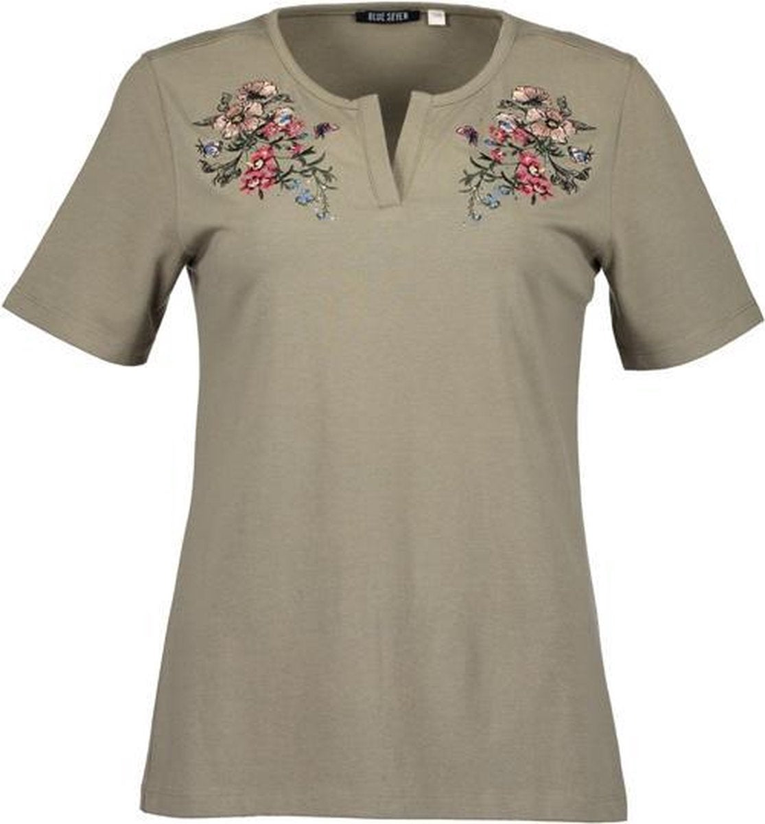 Blue Seven dames shirt olijf groen - maat 38