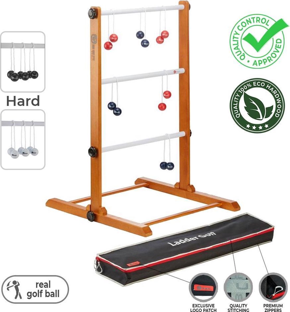 Laddergolf spel - Golf ballen - Rood Blauw - Luxe Compleet en Prof.