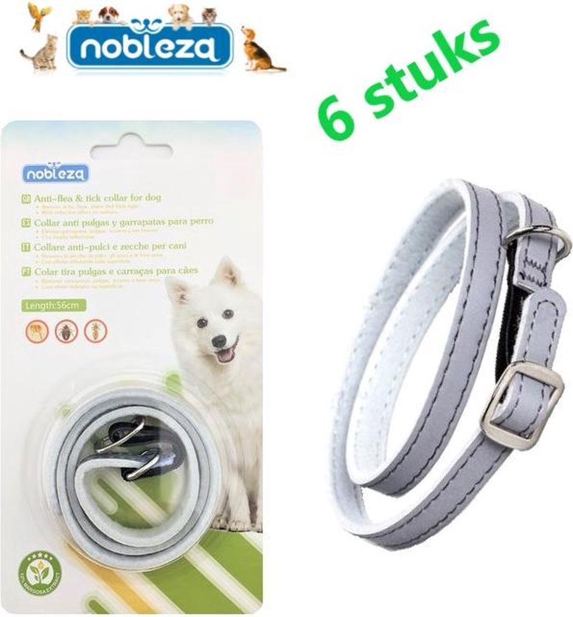 6 stuks Honden vlooien en tekenband Reflecterend