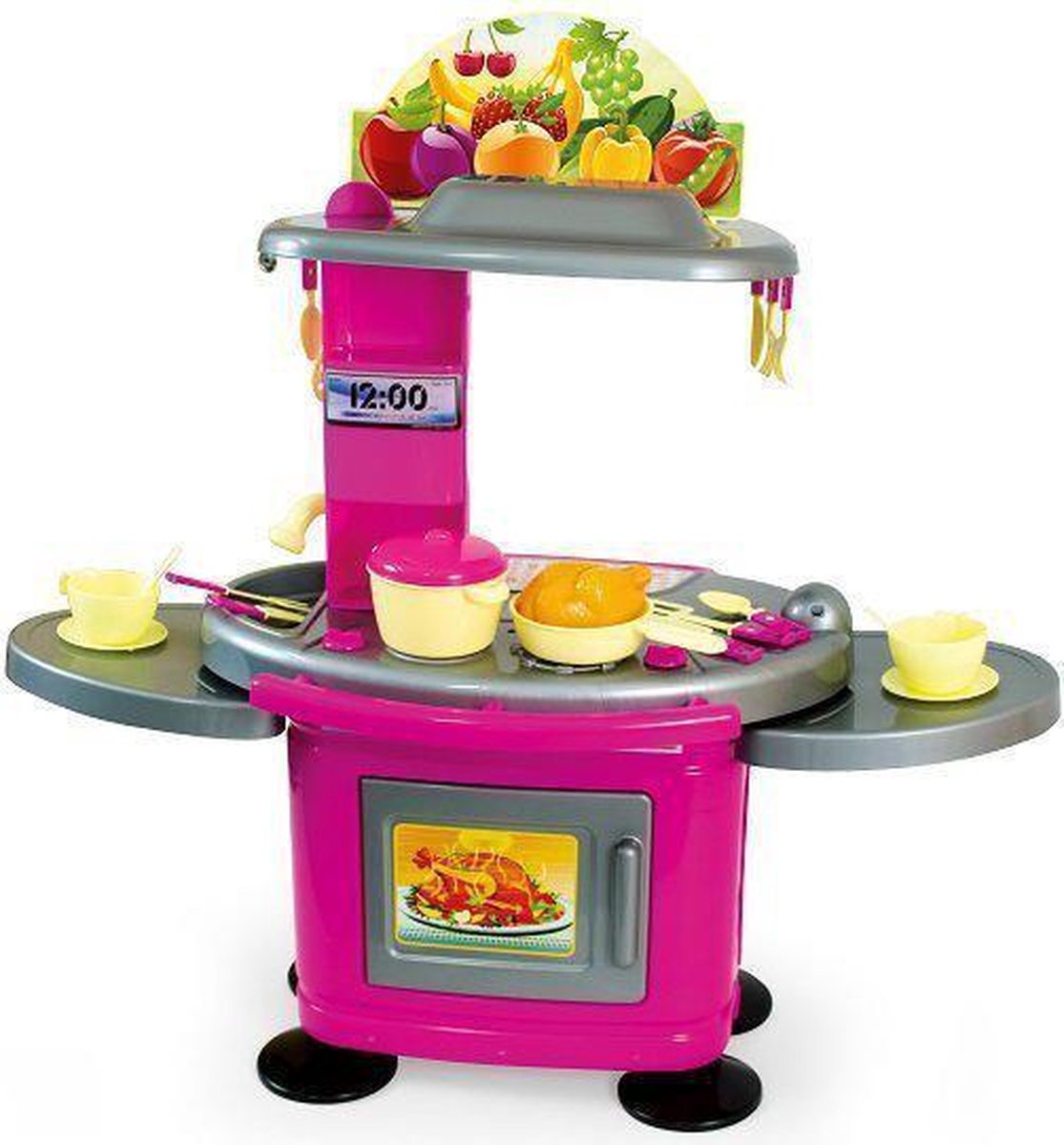 Mochtoys speelkeuken Pink 78 cm incl. accessoires