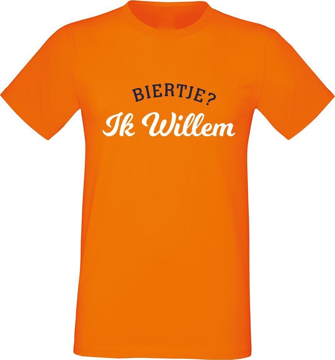 Oranje shirt Koningsdag | Biertje? Ik Willem | Maat S