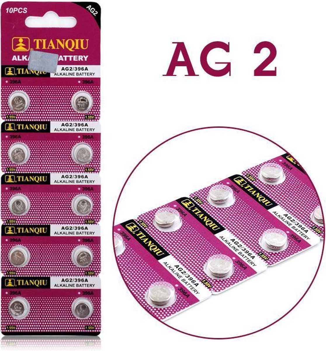 Strip 10 Stuks SR726SW Horloge Batterijen | AG2