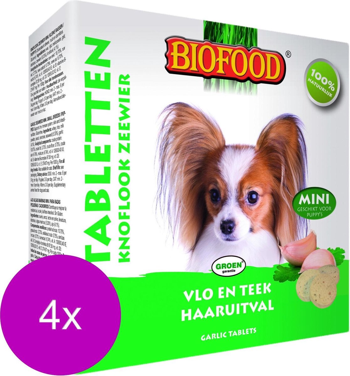Biofood Snoepje Anti-Vlo - Hondensnacks - 4 x Zeewier 100 stuks