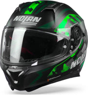 Nolan N87 Venator 92 Flat Black Green Antrhacite Full Face Helmet L