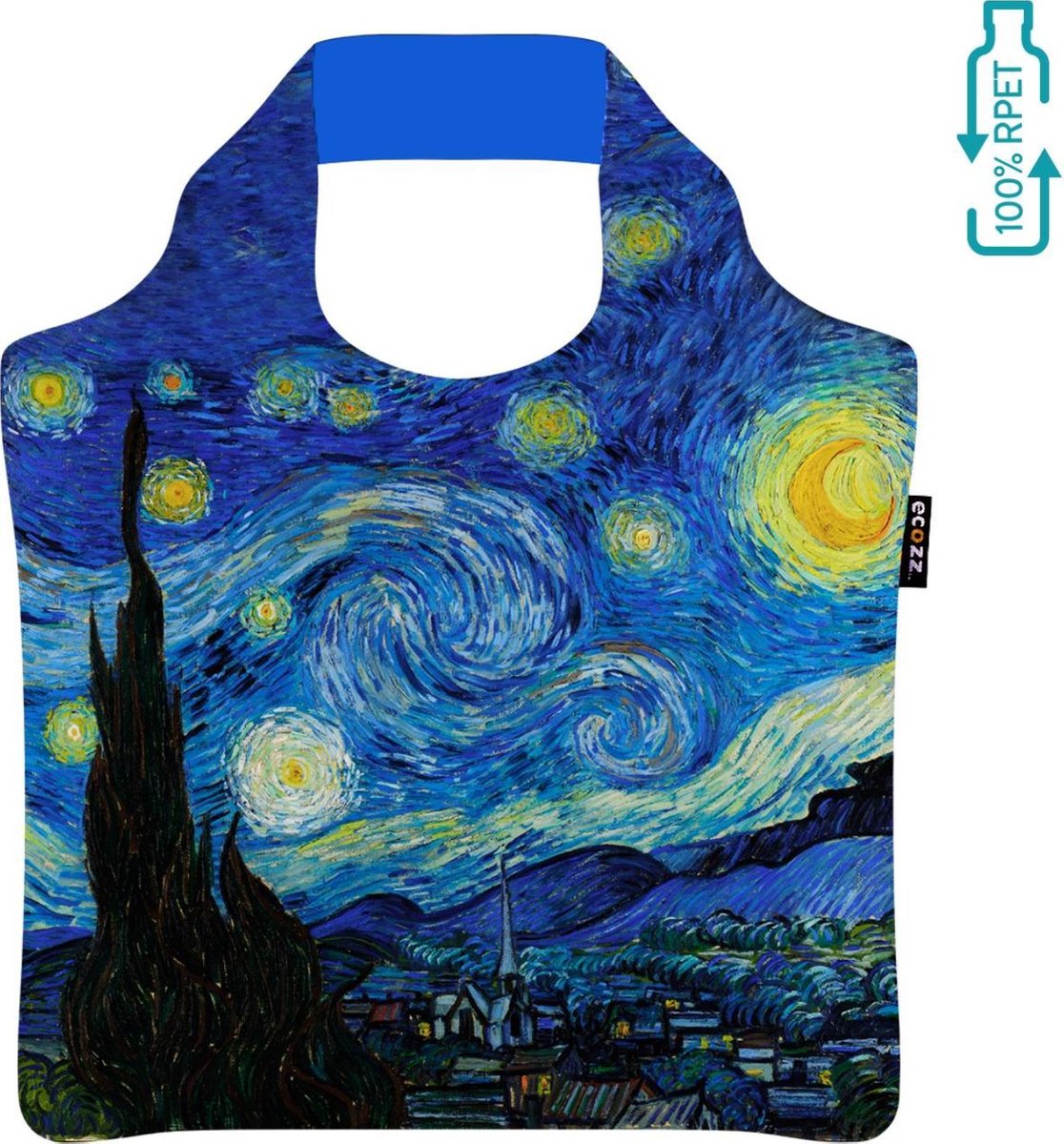Ecozz 100% rPet Ecoshopper  De Sterrennacht - Vincent van Gogh