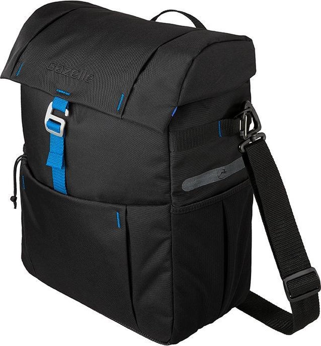 GAZELLE ENKELE FIETSTAS ZWART/SPARK BLAUW 551194600
