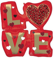 Anagram Folieballon Love 68 X 73 Cm Rood/goud