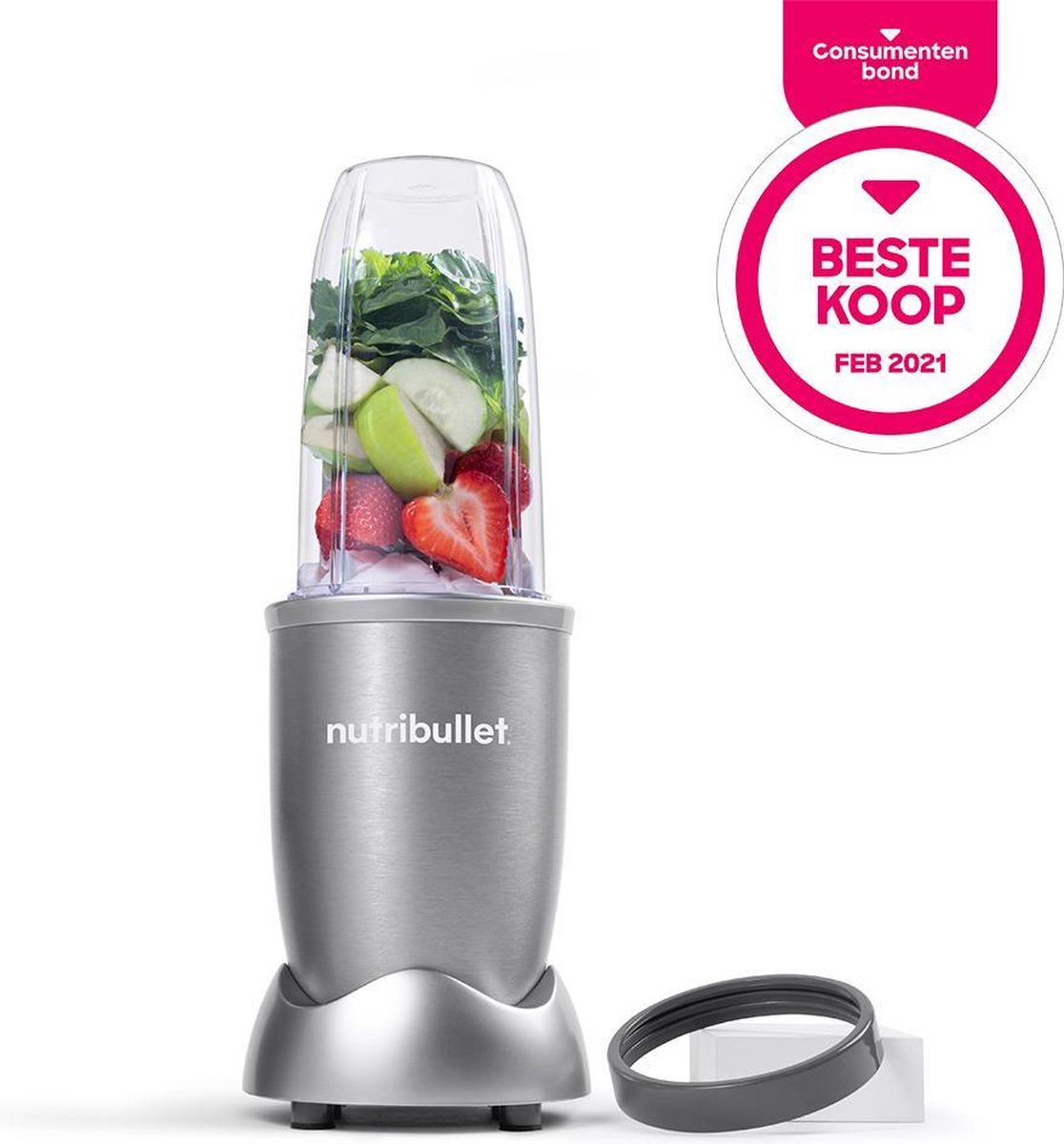 NutriBullet Pro - 5-delig - 900 Watt - Blender - Grijs