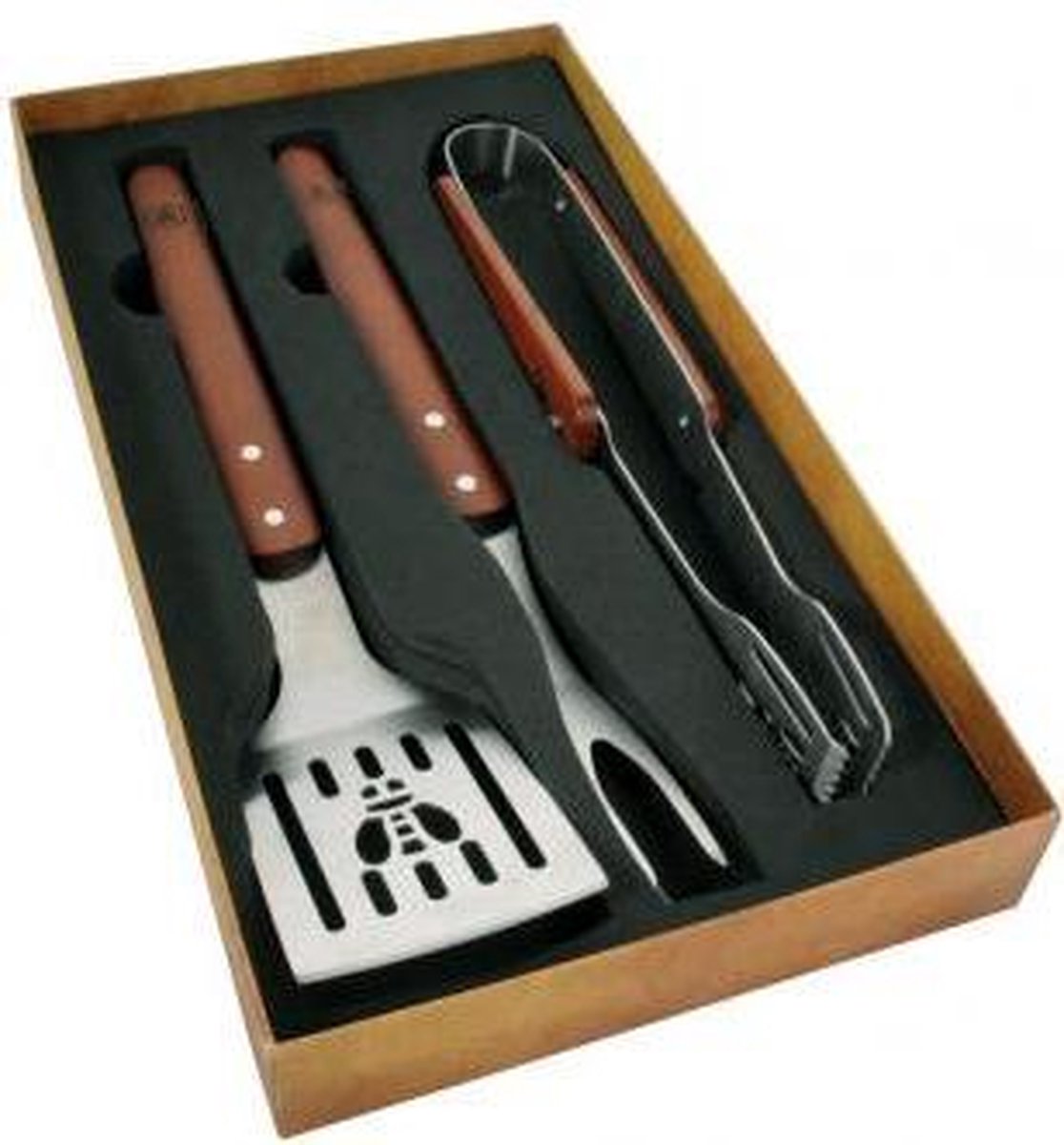 Laguiole Barbecueset Deluxe - Houten handvaten