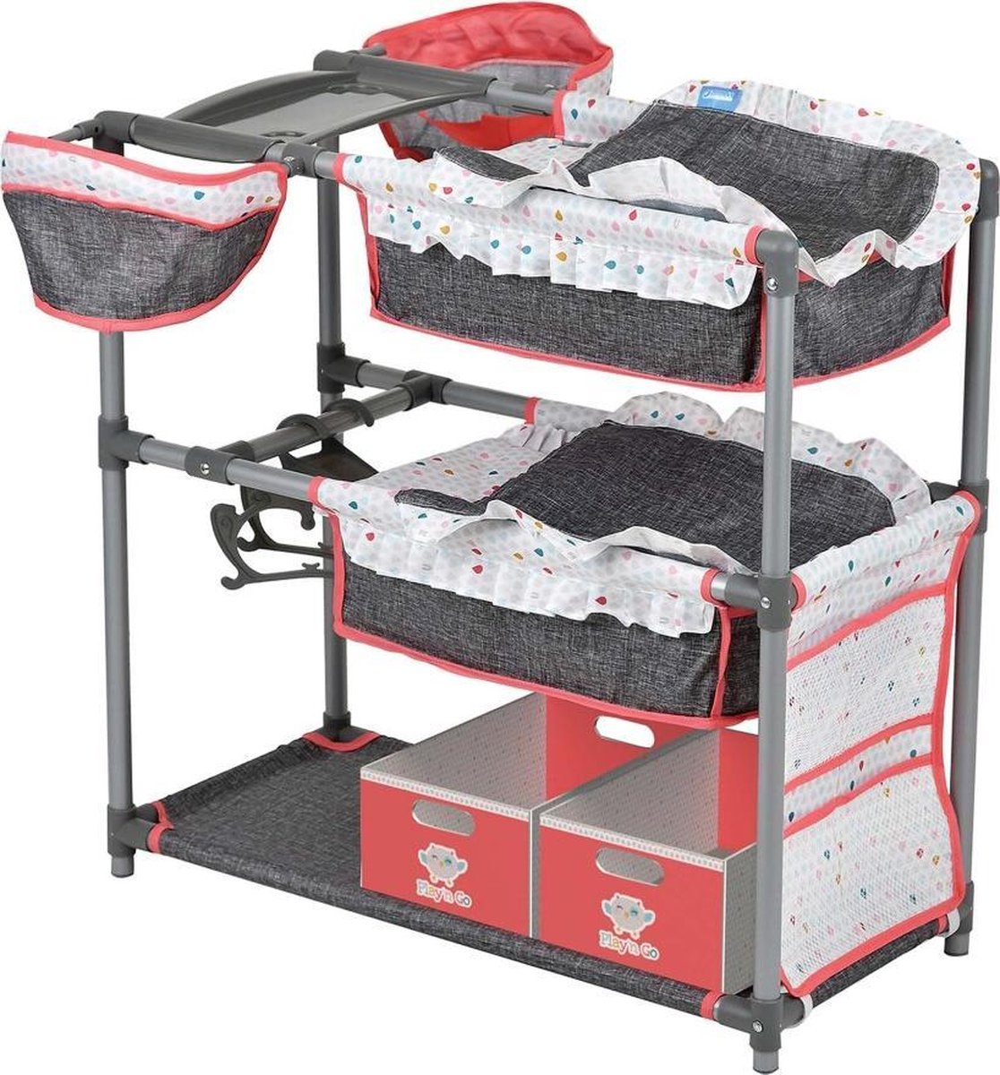 Play N Go Verzorgingstafel + Accessoires Roze/Grijs