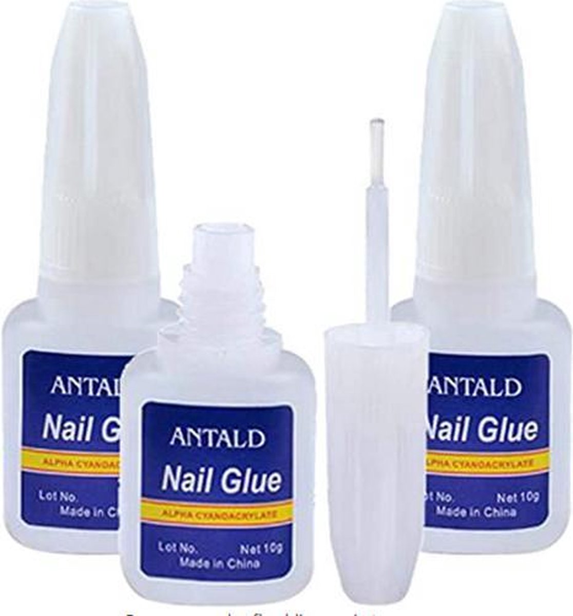 Beauty 3 Stuks 10g Tip Lijm Nagellijm Met Kwast / Sneldrogend Nagellijm Lijm - Schoonheid Nagel Valse Nagel Tips Acryl Lijm voor Toepassing kunstmatige Nagel Tips