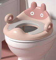 Schattige Konijntje Luxe WC Verkleiner met Zacht PU Zitkussen - Toiletverkleiner voor jongens en meisjes - Roze