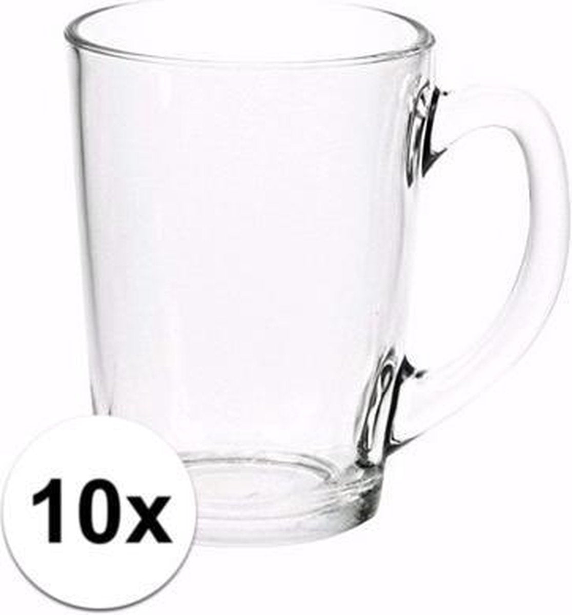 Theeglazen/bekers basic 10 stuks 320 ml - glazen theebekers