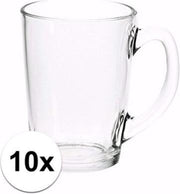 Theeglazen/bekers basic 10 stuks 320 ml - glazen theebekers