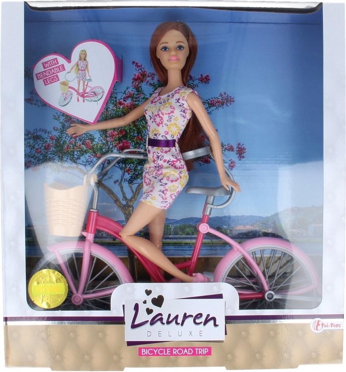 Tienerpop op Fiets Brunette