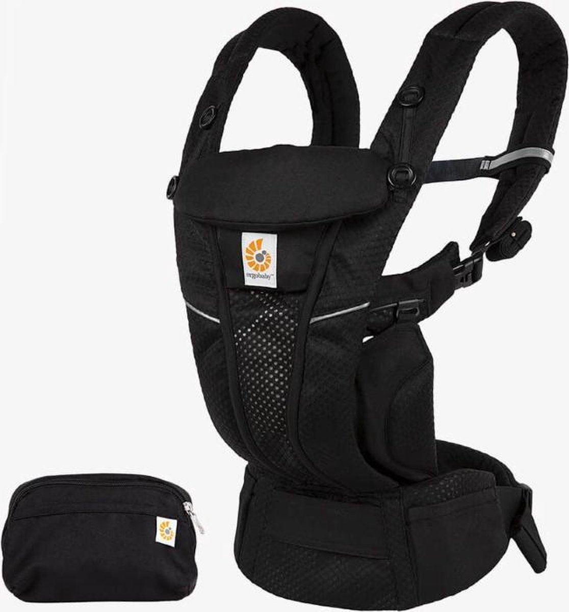 Ergobaby Omni Breeze Baby draagzak Onyx Black - ergonomische draagzak vanaf geboorte