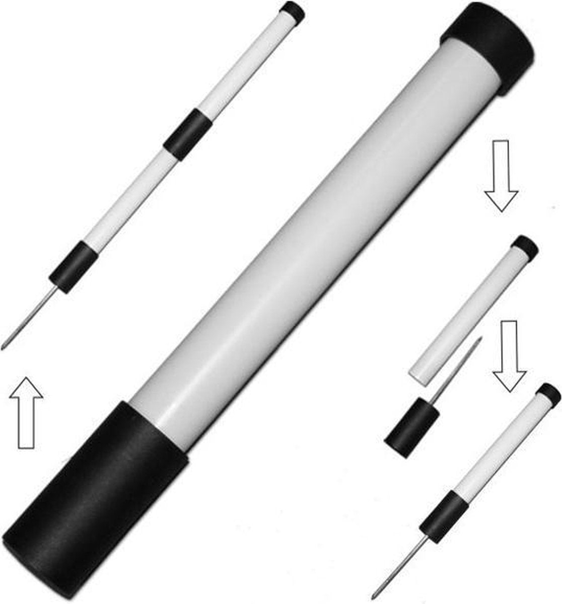 Markeer Paaltjes Zwart/Wit 3 stuks