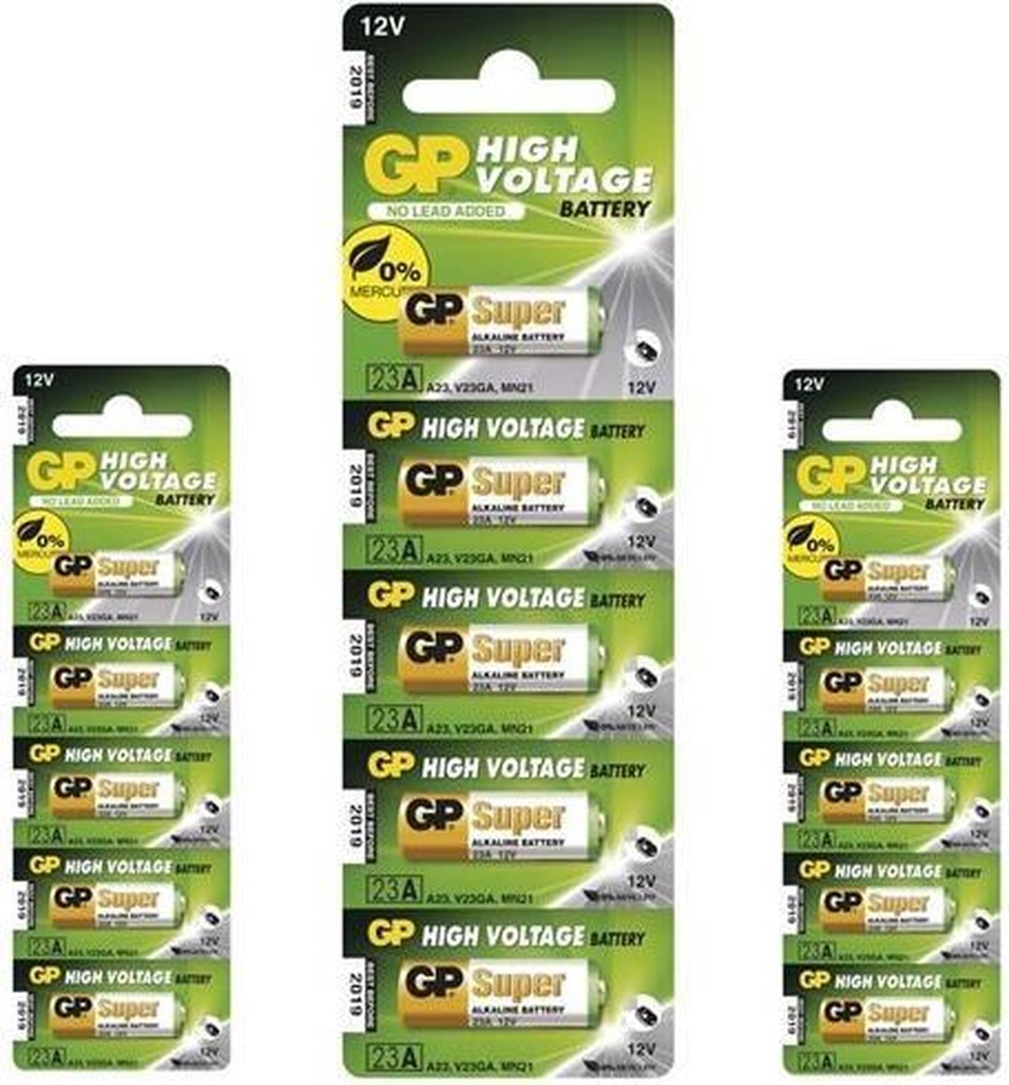 15 Stuks (3 Blisters a 5st) - GP Super High Voltage alkalisch batterij 23A (V23GA / MN21)