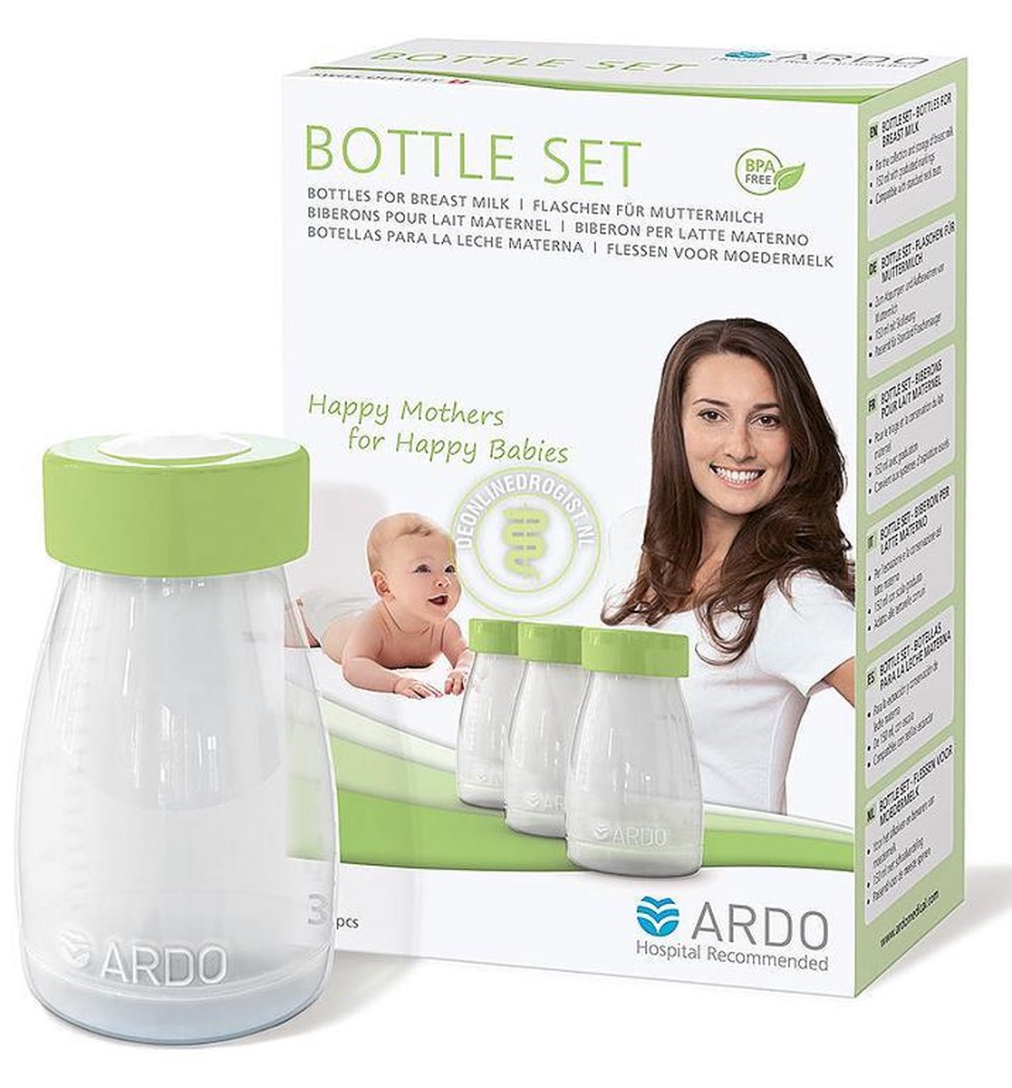 Ardo Bottle Set Bewaarflessen 3 stuks
