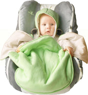 Wallaboo Babydeken Coco - handige wikkeldeken  en wrapper - 100% puur katoen - 70 * 90 cm - Groen