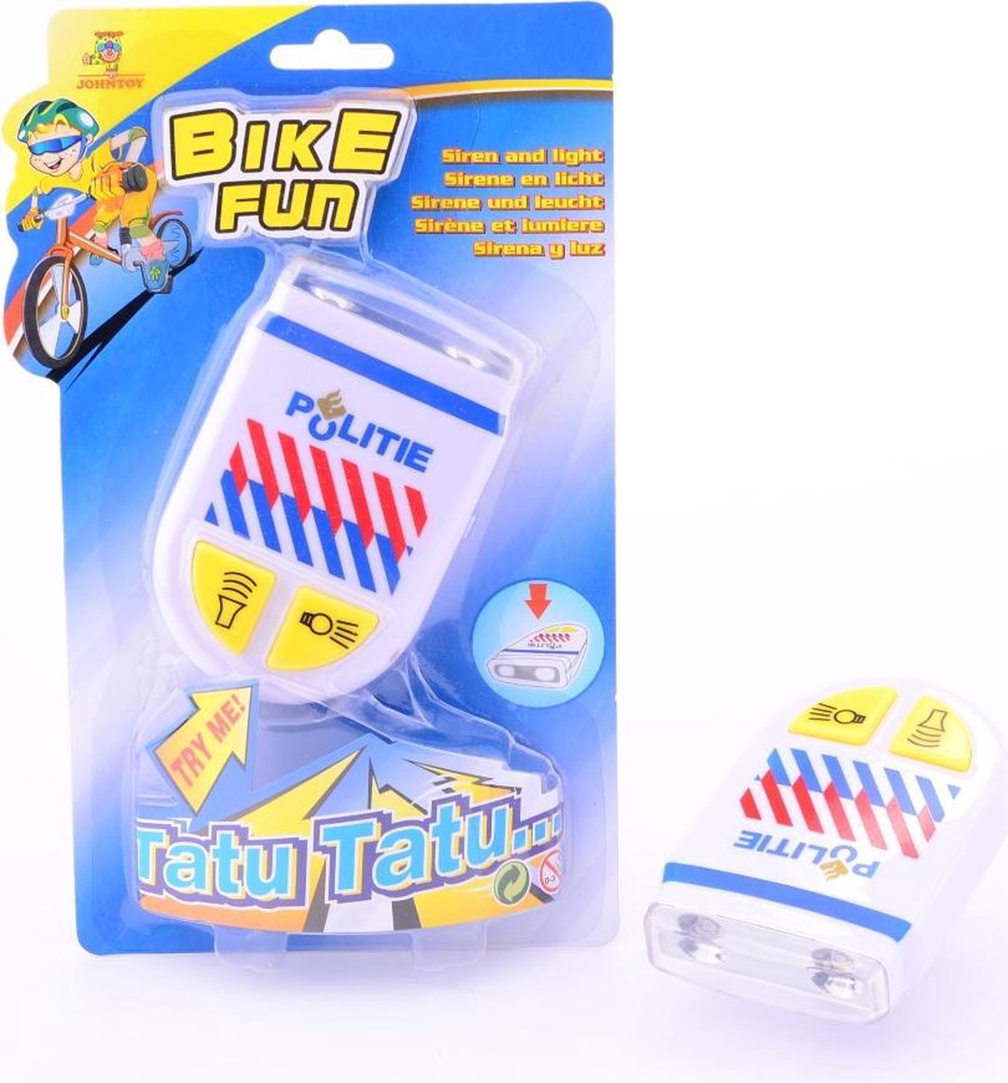 Bike Fun - Fietsverlichting - Politie met Geluid - Wit
