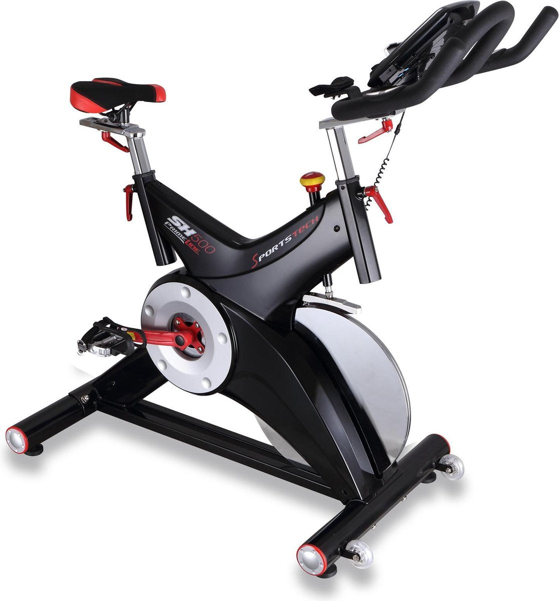 Sportstech hometrainer SX500 - vliegwiel 25 kg - speedbike - armsteun