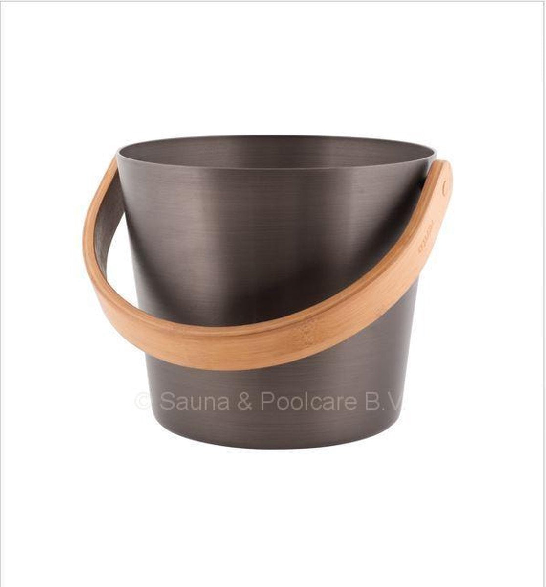 Rento Sauna Emmer met beugel - Bruin/Zwart (5L)