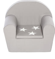 Peuterstoeltje-Kinderfauteuil Grijs+ster