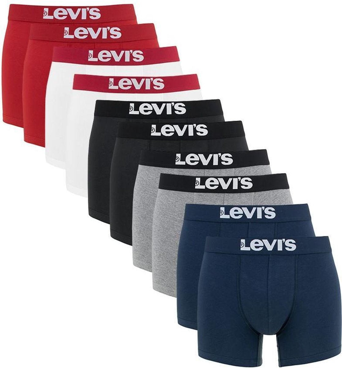Levi's - basic 10-pack heren boxershorts multi - maat L