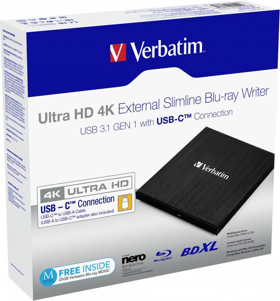 Verbatim 43888 optisch schijfstation Zwart Blu-Ray DVD Combo