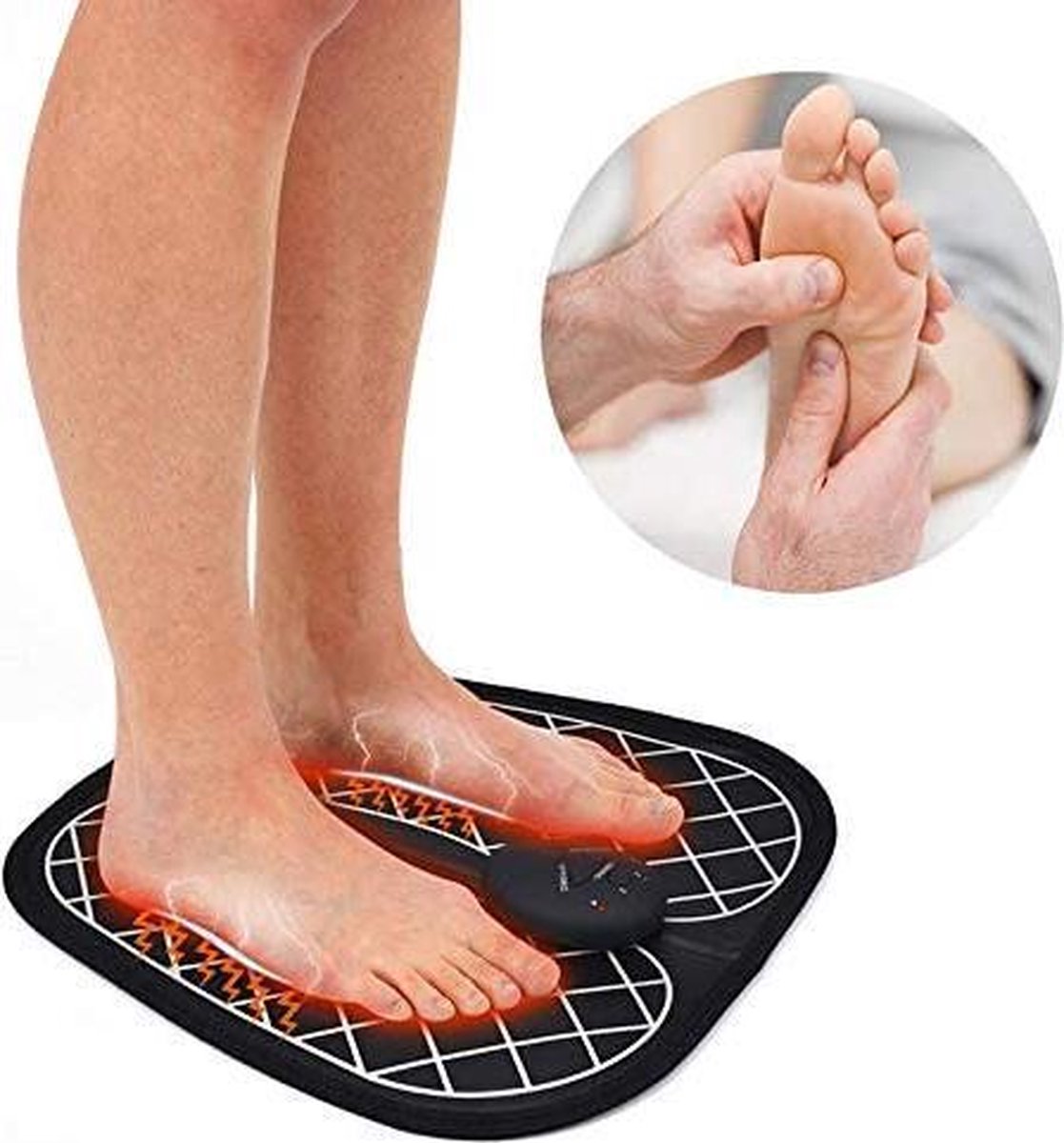 Voetmassage-apparaat - Zinaps EMS elektrische voet massager lage frequentie puls spier stimulatie voet massage kussen intelligente fysiotherapie massager om de bloedsomloop te verbeteren (WK 02128)