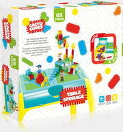 Cacto Cubes Table with 65pcs Set - Soft Bristle Building Blocks