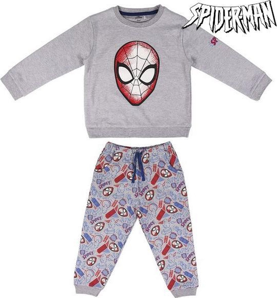 Joggingpak voor kinderen Spiderman Grijs