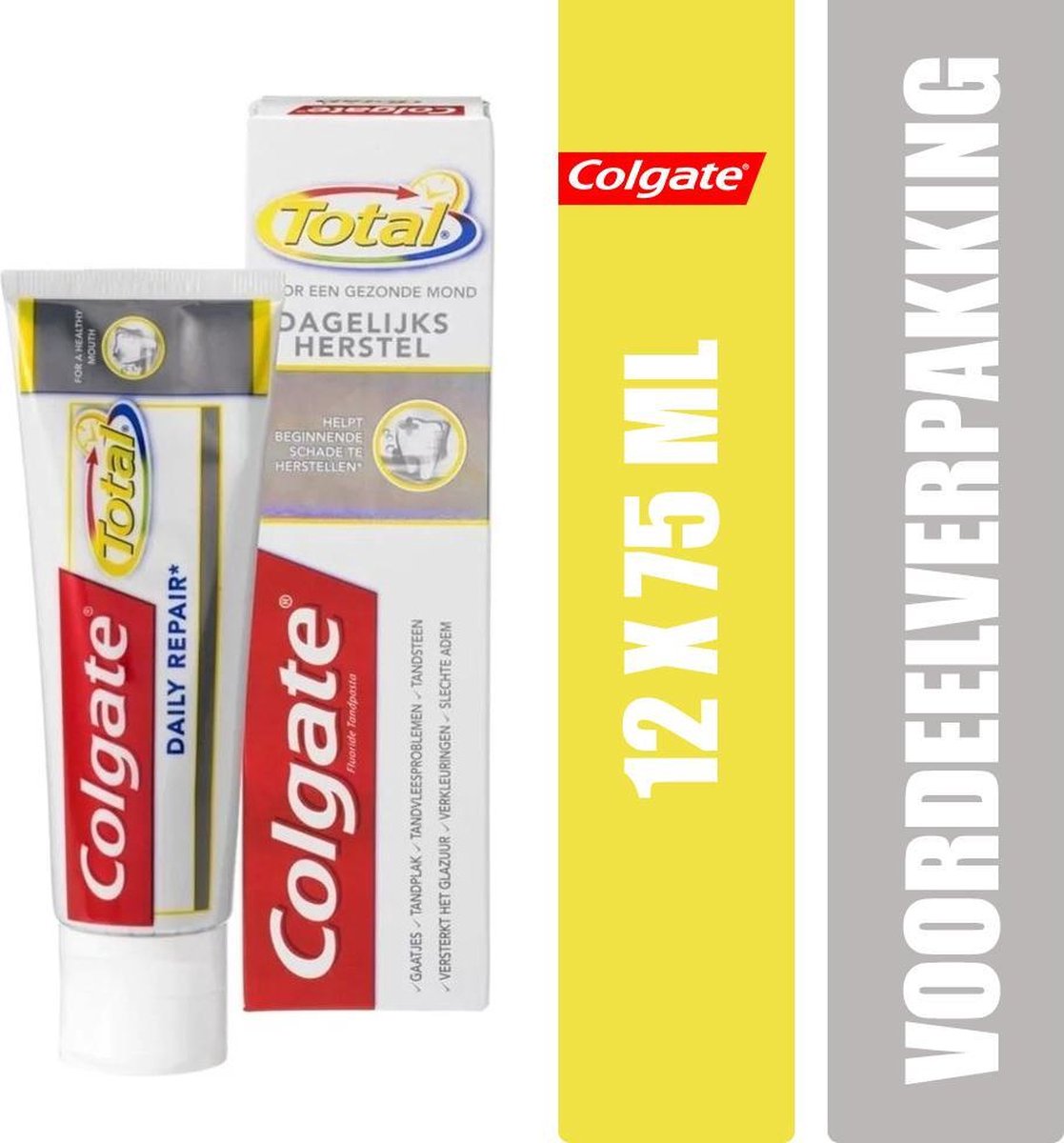 Colgate Daily repair Tandpasta 12x75 ml - Voordeelverpakking