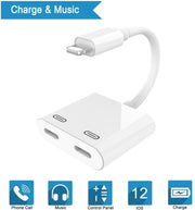 NÖRDIC LGN-102 Lightning naar 2x Lightning adapter - 10 cm - Wit