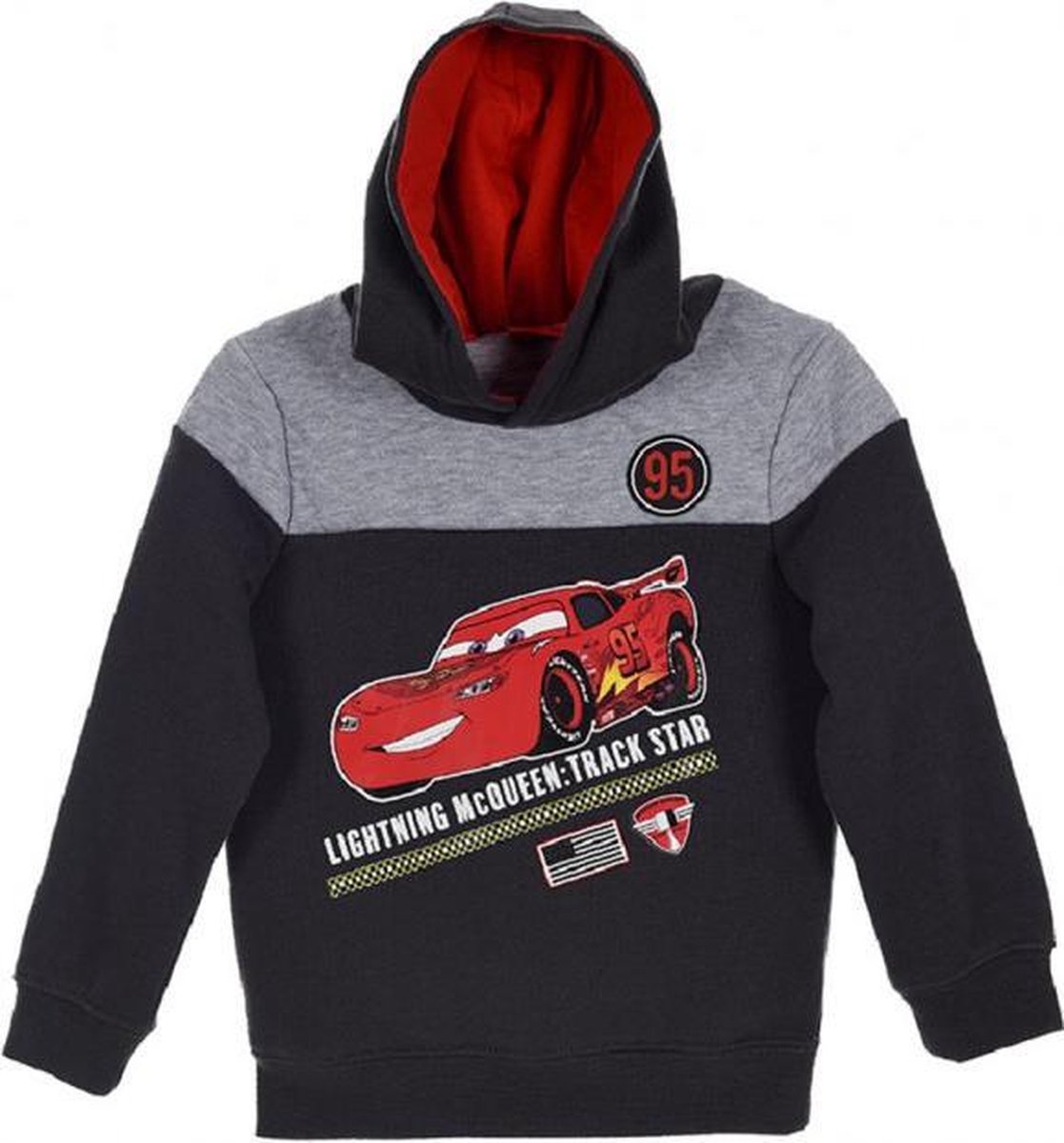 Disney Cars Hoodie / sweater - Track Star - grijs/antraciet - maat 110/116 (6 jaar)