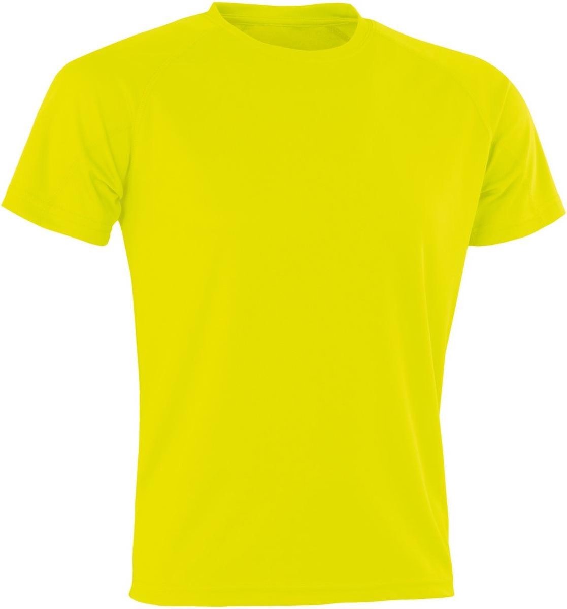 Spiro Volwassenen Unisex Impact Aircool Tee (Flo Geel)