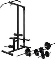 vidaXL Krachttoren met halterset 30.5 kg