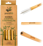 Pandoo Cocktailrietjes - 2 x 14 stuks - Bamboe - Herbruikbaar - Duurzaam