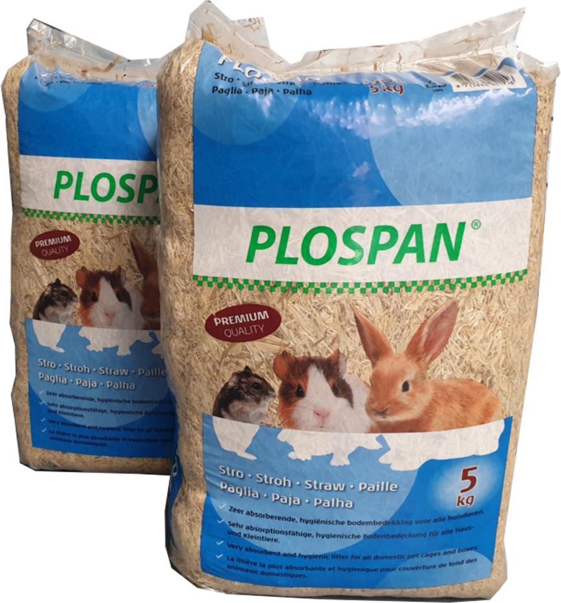 Plospan Stro 2 balen à 5 kg - voordeelverpakking