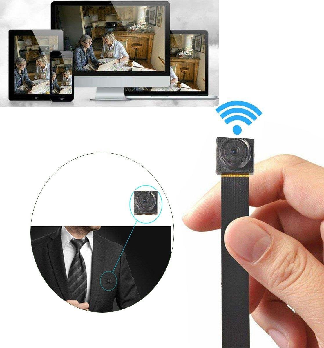 Kleine Draagbare Spy Camera - WiFi - Verborgen Pinhole Camera - mini-camera - hoge resolutie - Spy Camera knoop - Geschikt voor families